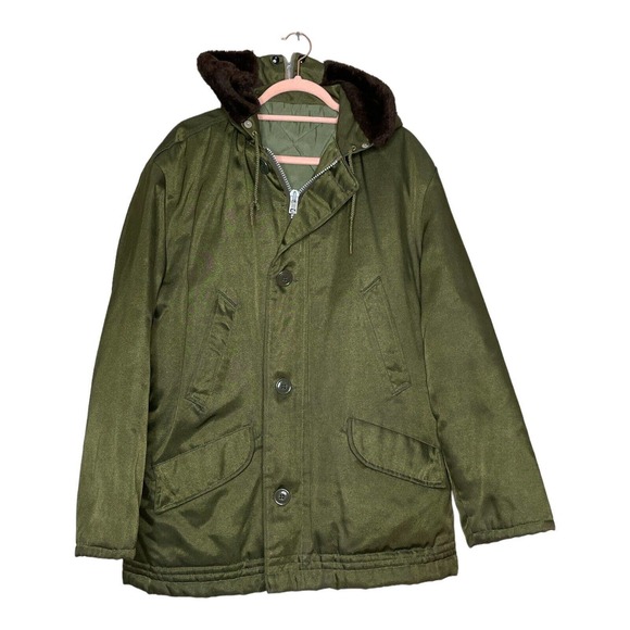 Unbranded Jackets & Coats 95s Military Large Mens Olive Long Sleeve